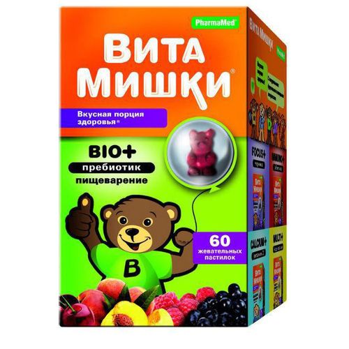 ВИТАМИШКИ BIO+ ПАСТИЛКИ ЖЕВАТЕЛЬНЫЕ    №60
