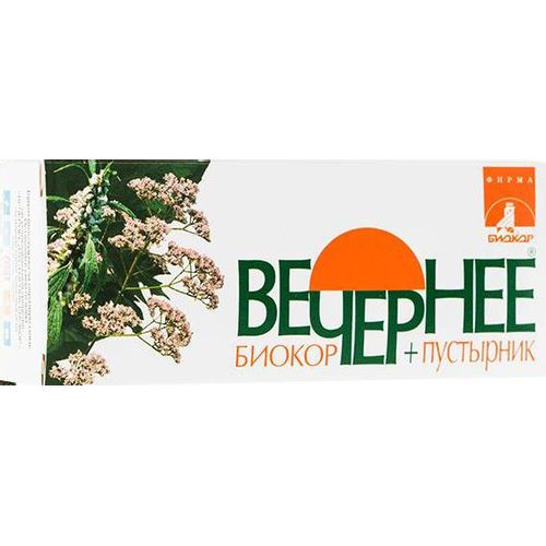 ВЕЧЕРНЕЕ+ПУСТЫРНИК БИОКОР (ВАЛЕРИАНА+ПУСТЫРНИК) ДРАЖЕ 0,16 Г №60