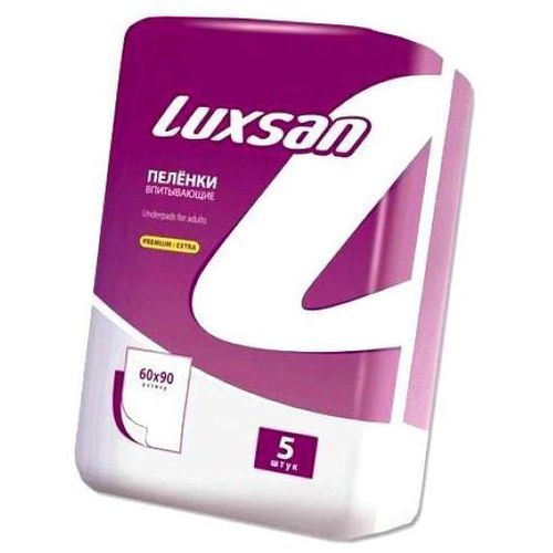 LUXSAN ПЕЛЕНКИ ВПИТЫВАЮЩИЕ PREMIUM EXTRA 60Х90 ПЕЛЕНКИ ВПИТЫВАЮЩИЕ ВЗРОСЛЫЕ   №5