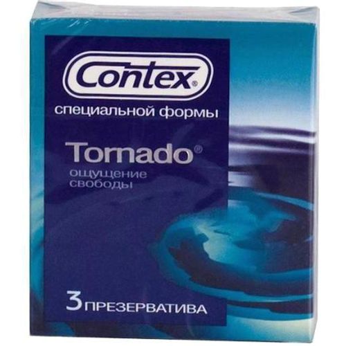 CONTEX ПРЕЗЕРВАТИВЫ АНАТ ФОРМЫ TORNADO ПРЕЗЕРВАТИВ №3