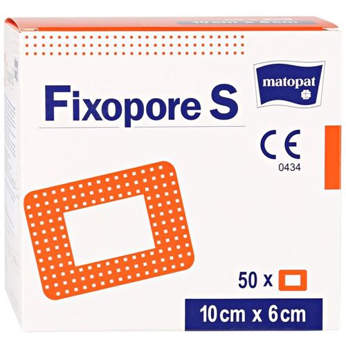 MATOPAT FIXOPORE S ПОВЯЗКА ПОСЛЕОПЕРАЦИОННАЯ НЕТКАНАЯ 10 СМ X 6 СМ ПОВЯЗКИ ПЛАСТЫРНОГО ТИПА   №50
