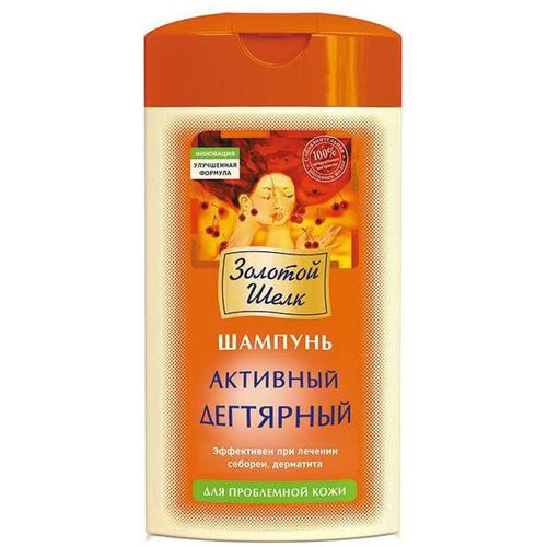 ЗОЛОТОЙ ШЕЛК ШАМПУНЬ АКТИВНЫЙ ДЕГТЯРНЫЙ Д/ПРОБЛЕМНОЙ КОЖИ ШАМПУНЬ 250 МЛ №1