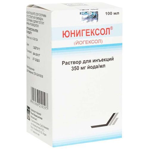 ЮНИГЕКСОЛ РАСТВОР ДЛЯ ИНЪЕКЦИЙ 350 МГ ЙОДА/МЛ 50 МЛ №1