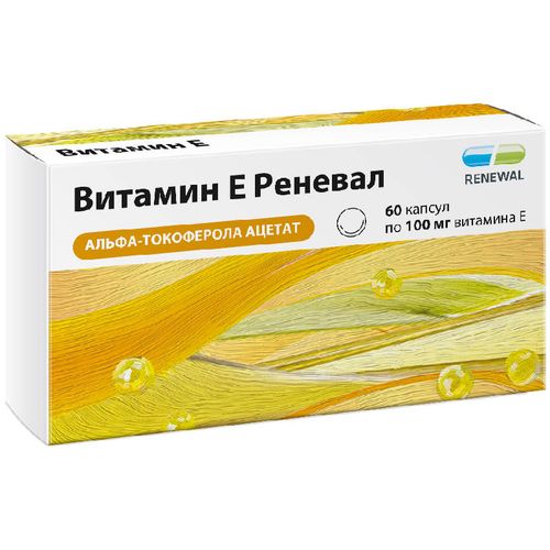 ВИТАМИН Е RENEWAL КАПСУЛЫ 100 МГ 330 МГ №60