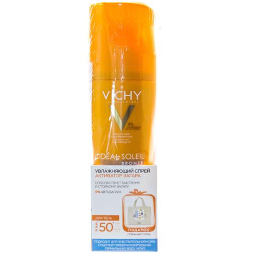 VICHY CAPITAL IDEAL SOLEIL СПРЕЙ УВЛАЖ АКТИВАТОР ЗАГАРА Д/ТЕЛА SPF50+ КОСМЕТИЧЕСКИЙ СПРЕЙ  200 МЛ №1
