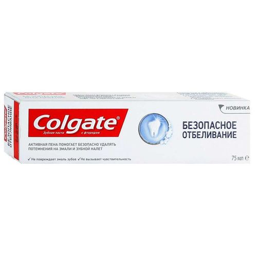 COLGATE ЗУБН ПАСТА БЕЗОПАСНОЕ ОТБЕЛИВАНИЕ ЗУБНАЯ ПАСТА ОТБЕЛИВАЮЩАЯ 75 МЛ №1