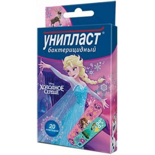 УНИПЛАСТ ПЛАСТЫРЬ БАКТЕРИЦИД ДЕТСКИЙ ХОЛОДНОЕ СЕРДЦЕ ПЛАСТЫРЬ №20