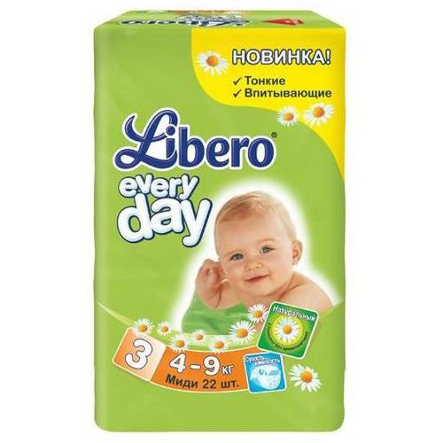 LIBERO EVERY DAY ПОДГУЗНИКИ MIDI 4-9КГ ПОДГУЗНИКИ ДЕТСКИЕ MIDI (4-11КГ) №22