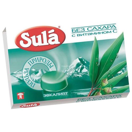 SULA ЛЕДЕНЦЫ ЭВКАЛИПТ БЕЗ САХАРА Д/ДИАБЕТИКОВ ЛЕДЕНЦЫ 35 Г №1