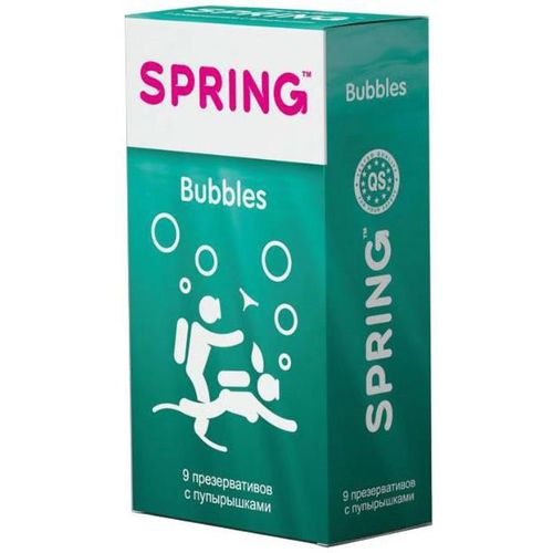 SPRING BUBBLES ПРЕЗЕРВАТИВЫ С ПУПЫРЫШКАМИ ПРЕЗЕРВАТИВ №9