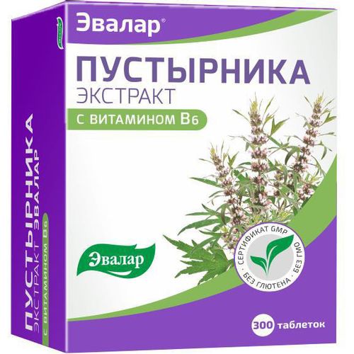 ЭВАЛАР ВИТАБОТАНИКА ПУСТЫРНИКА ЭКСТРАКТ ТАБЛЕТКИ 14 МГ 0,23 Г №300