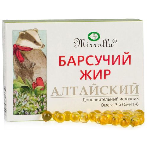 ЖИР АЛТАЙСКОГО БАРСУКА КАПСУЛЫ №100