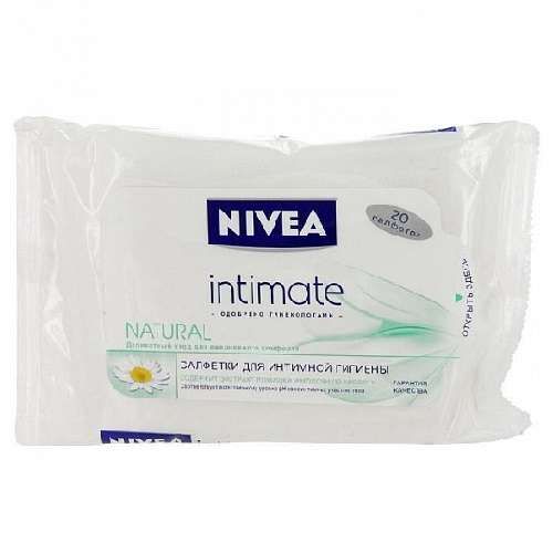 NIVEA INTIMATE САЛФЕТКИ Д/ИНТИМ ГИГИЕНЫ САЛФЕТКИ ВЛАЖНЫЕ КОСМЕТИЧЕСКИЕ   №20
