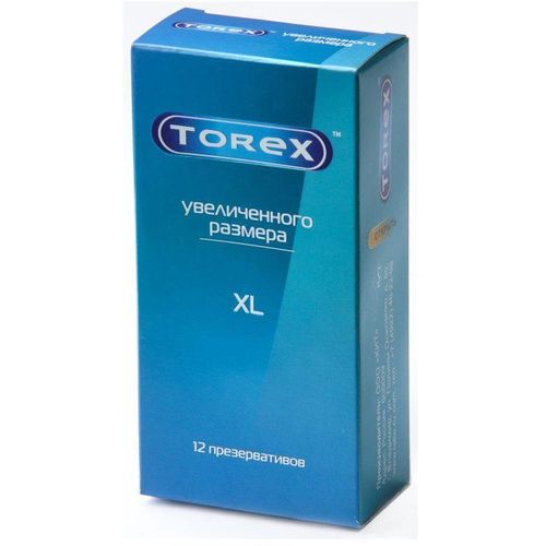 TOREX ПРЕЗЕРВАТИВЫ УВЕЛИЧЕННОГО РАЗМЕРА XL ПРЕЗЕРВАТИВ    №12