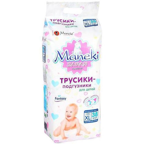MANEKI FANTASY ПОДГУЗНИКИ-ТРУСИКИ XL (12+КГ) ПОДГУЗНИКИ ДЕТСКИЕ-ТРУСЫ №38