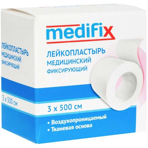 MEDIFIX/МЕДИФИКС ЛЕЙКОПЛАСТЫРЬ МЕД ФИКС НА ТКАНОЙ ОСНОВЕ БЕЛЫЙ 3СМХ500СМ ПЛАСТЫРЬ НА ТКАНЕВОЙ ОСНОВЕ   №1