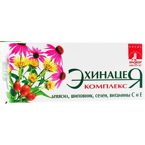 ЭХИНАЦЕЯ БИОКОР КОМПЛЕКС ДРАЖЕ 260 МГ №40
