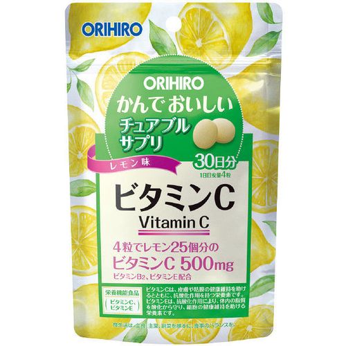 ORIHIRO ВИТАМИН C СО ВКУСОМ ЛИМОНА ТАБЛЕТКИ ЖЕВАТЕЛЬНЫЕ 500 МГ №120