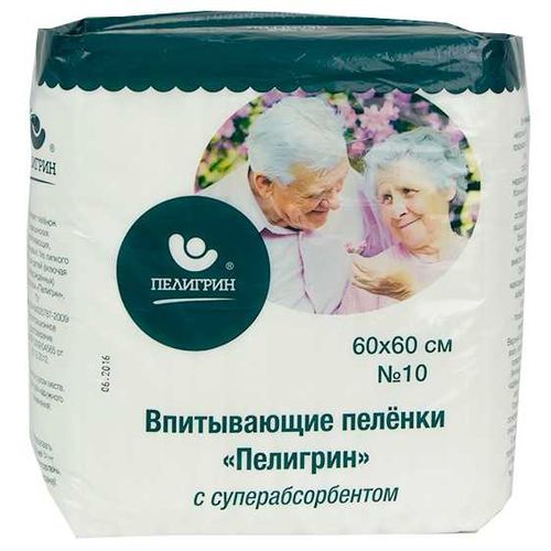 ПЕЛИГРИН ПЕЛЁНКА ВПИТ 60Х60 Д/ДЕТ Д/ВЗР ПЕЛЕНКИ ВПИТЫВАЮЩИЕ ДЕТСКИЕ №10