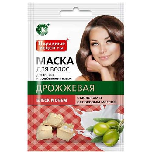 ФИТОКОСМЕТИК МАСКА Д/ВОЛОС ДРОЖЖИ МОЛОКО ОЛИВК МАСЛО БЛЕСК/ОБЪЕМ МАСКА ДЛЯ ВОЛОС 30 Г №1