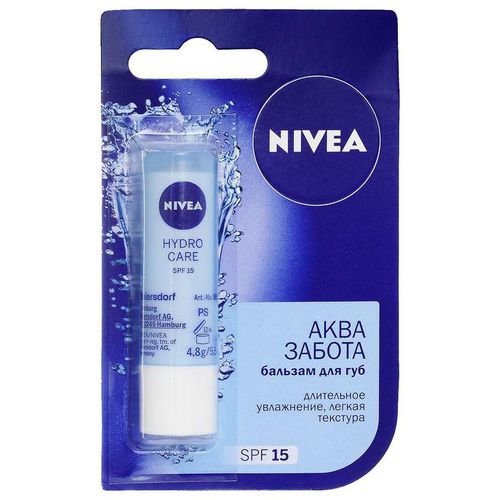 NIVEA LIP CARE БАЛЬЗАМ Д/ГУБ АКВА ЗАБОТА КОСМЕТИЧЕСКИЙ БАЛЬЗАМ 4,8 Г №1