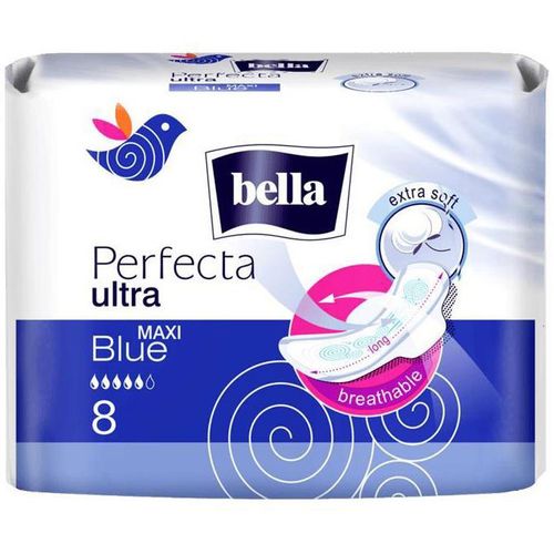 BELLA PERFECTA ПРОКЛАДКИ ГИГИЕНИЧЕСКИЕ ULTRA MAXI BLUE ПРОКЛАДКИ ЖЕНСКИЕ ГИГИЕНИЧЕСКИЕ №8