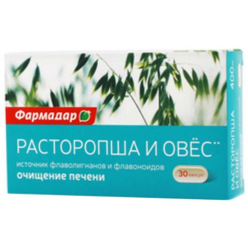 ФАРМАДАР КОМПЛЕКС ЭКСТРАКТОВ РАСТОРОПШИ И ОВСА КАПСУЛЫ    №30