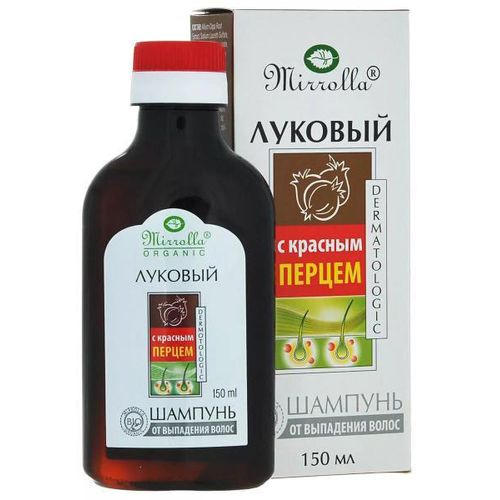 МИРРОЛЛА ШАМПУНЬ ЛУКОВЫЙ С ЭКСТРАКТОМ КРАСНОГО ПЕРЦА ШАМПУНЬ 150 МЛ №1