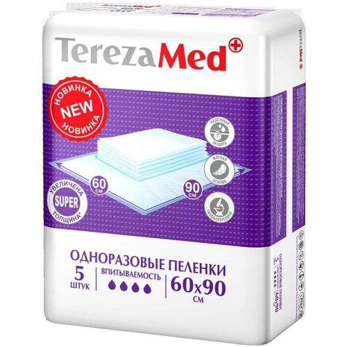TEREZAMED ВПИТЫВАЮЩИЕ ПЕЛЕНКИ SUPER 60 Х 90 СМ