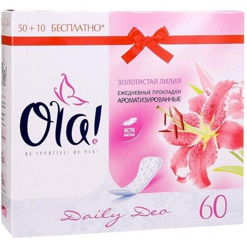 OLA ПРОКЛАДКИ ЕЖЕДН DAILY DEO ЛИЛИЯ ПРОКЛАДКИ ЖЕНСКИЕ ГИГИЕНИЧЕСКИЕ ЕЖЕДНЕВНЫЕ NORMAL №60