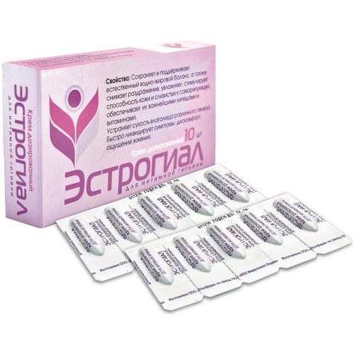 ЭСТРОГИАЛ КРЕМ ДОЗИРОВАН Д/ИНТИМН ГИГИЕНЫ КОСМЕТИЧЕСКИЙ КРЕМ   №10