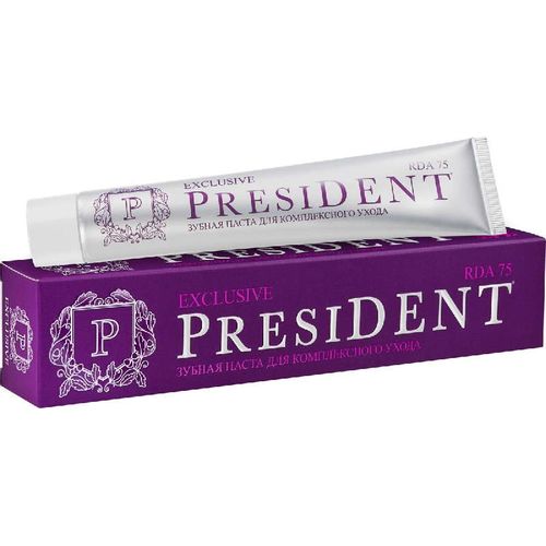 PRESIDENT ЗУБН ПАСТА EXCLUSIVE ЗУБНАЯ ПАСТА ДЛЯ ЗАЩИТЫ ДЕСЕН 75 МЛ №1