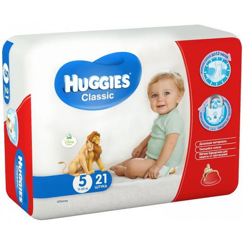 HUGGIES CLASSIC 5 ПОДГУЗНИКИ 11-25КГ ПОДГУЗНИКИ ДЕТСКИЕ JUNIOR №21