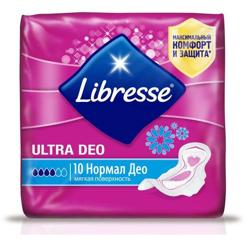 LIBRESSE ПРОКЛАДКИ ULTRA NORMAL DEO ПРОКЛАДКИ ЖЕНСКИЕ ГИГИЕНИЧЕСКИЕ MAXI №10