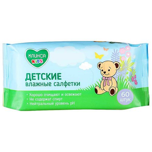 КЛИНСА KIDS САЛФЕТКИ ВЛАЖНЫЕ ДЕТСКИЕ САЛФЕТКИ ВЛАЖНЫЕ ДЕТСКИЕ   №60