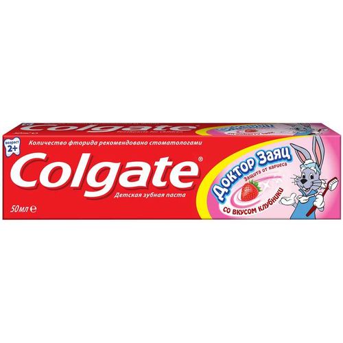 COLGATE ЗУБН ПАСТА ДЕТСКАЯ ДОКТОР ЗАЯЦ КЛУБНИКА ЗУБНАЯ ПАСТА ДЕТСКАЯ 50 МЛ №1