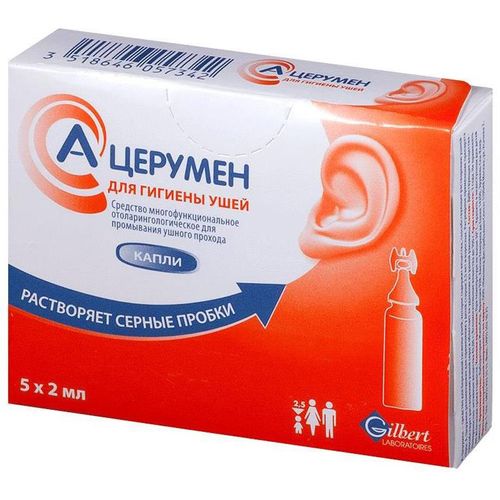 А-ЦЕРУМЕН ПЛЮС КАПЛИ УШНЫЕ 2 МЛ №5
