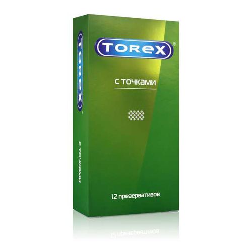 TOREX ПРЕЗЕРВАТИВЫ С ТОЧКАМИ ПРЕЗЕРВАТИВ    №12