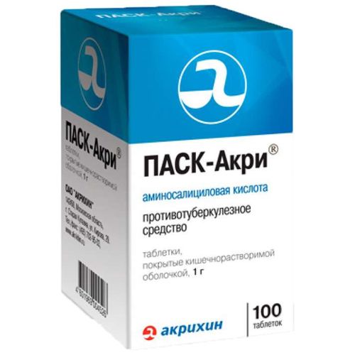 ПАСК-АКРИ ТАБЛЕТКИ ПОКРЫТЫЕ КИШЕЧНОРАСТВОРИМОЙ ОБОЛОЧКОЙ 1000 МГ   №100