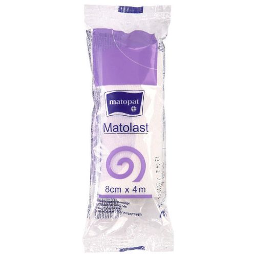 MATOPAT MATOLAST БИНТ ЭЛАСТИЧНЫЙ ТКАНЫЙ БИНТ ЭЛАСТИЧНЫЙ 4,0 МX8,0 СМ №1