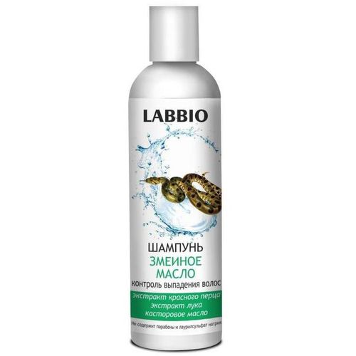 LABBIO ШАМПУНЬ ЗМЕИНОЕ МАСЛО КОНТРОЛЬ ВЫПАДЕНИЯ ВОЛОС ШАМПУНЬ ДЛЯ ВОЛОС 250 МЛ №1