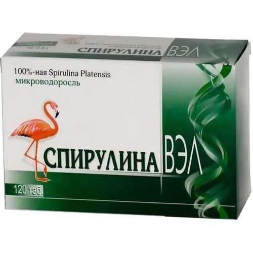 СПИРУЛИНА ВЭЛ ТАБЛЕТКИ 500 МГ   №120