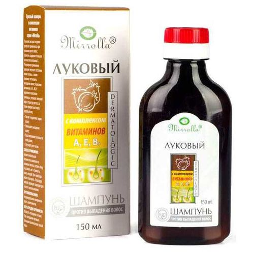 МИРРОЛЛА ШАМПУНЬ ЛУКОВЫЙ С КОМПЛЕКСОМ ВИТАМИНОВ ШАМПУНЬ 150 МЛ №1