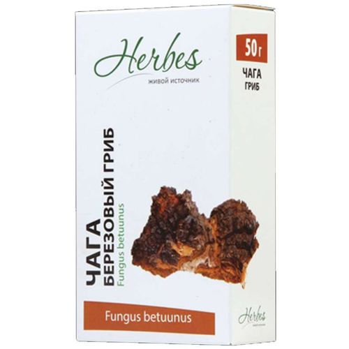 ЧАГА (БЕРЕЗОВЫЙ ГРИБ) РАСТИТЕЛЬНОЕ СЫРЬЕ 50 Г №1