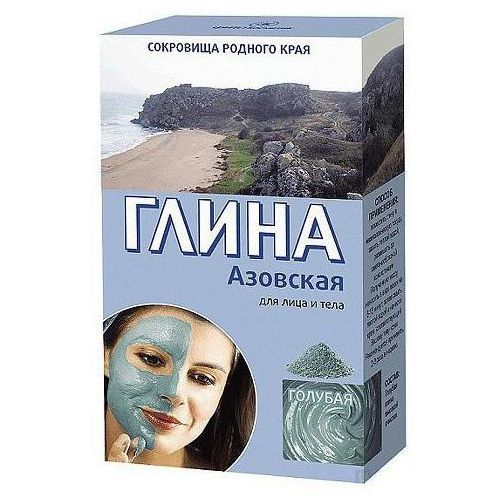 ФИТОКОСМЕТИК СОКРОВИЩА РОДНОГО КРАЯ ГЛИНА ДЛЯ ЛИЦА И ТЕЛА ГОЛУБАЯ АЗОВСКАЯ КОСМЕТИЧЕСКАЯ ГЛИНА 100 Г №1