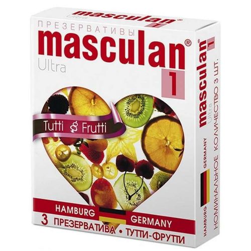 MASCULAN 1 ПРЕЗЕРВАТИВЫ ULTRA ТУТТИ-ФРУТТИ ПРЕЗЕРВАТИВ №3