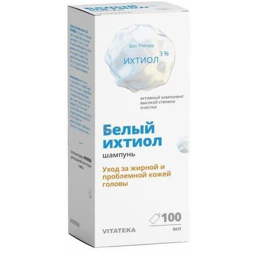 VITATEKA/ВИТАТЕКА БЕЛЫЙ ИХТИОЛ ШАМПУНЬ 3% Д/УХОДА ЗА ЖИР/ПРОБЛЕМ КОЖЕЙ ГОЛОВЫ ШАМПУНЬ 100 МЛ №1