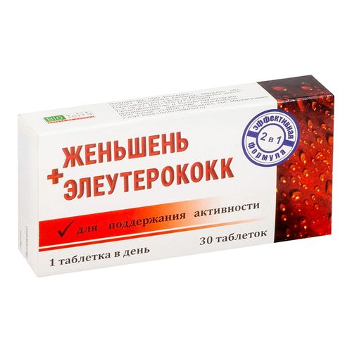 BIOTERRA ЖЕНЬШЕНЬ + ЭЛЕУТЕРОКОКК ТАБЛЕТКИ №30