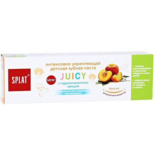 SPLAT JUICY З/ПАСТА ДЕТСКАЯ ПЕРСИК/PEACH ЗУБНАЯ ПАСТА ДЕТСКАЯ 35 МЛ №1