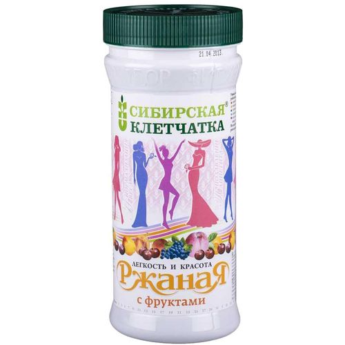 КЛЕТЧАТКА СИБИРСКАЯ РЖАНАЯ С ФРУКТАМИ ПОРОШОК 350 Г №1
